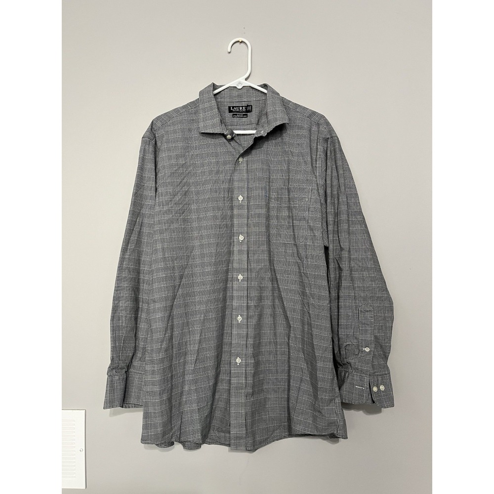 Ralph Lauren Black Label Button Front Dress Shirt - Size 18 34/35 Plaid